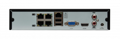 Модель 0341 (NVR-0401-01P4), 4 канала, 1х8 TB, PoE